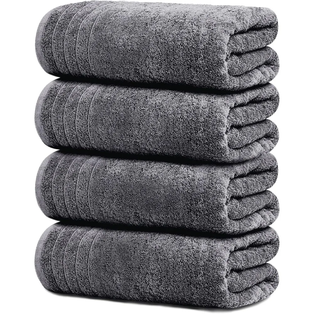 Pack of Four Oversized Cotton Bath Towels 30x60 Fast Dry Lightweight Super Soft Absorbent Dark Grey
Pack of Four Oversized Cotton Bath Towels 30x60 Fast Dry Lightweight Super Soft Absorbent Dark Grey