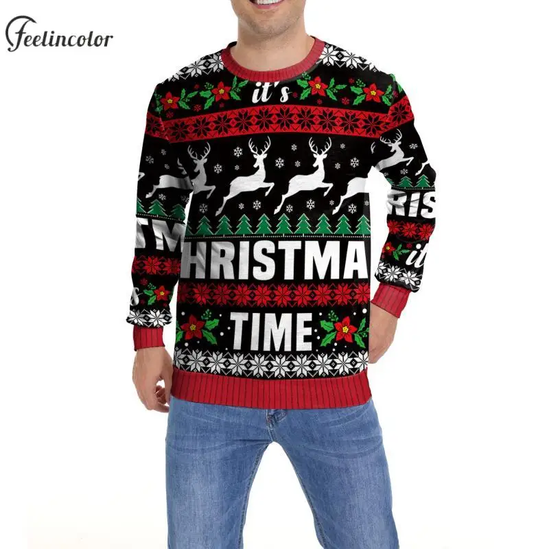 Elk Christmas Ugly Sweatshirts for Men Red Green Crewneck Pullover Family Party Hoodies Autumn Winter Male Clothing Couple Gifts
Elk Christmas Ugly Sweatshirts for Men Red Green Crewneck Pullover Family Party Hoodies Autumn Winter Male Clothing Couple Gifts