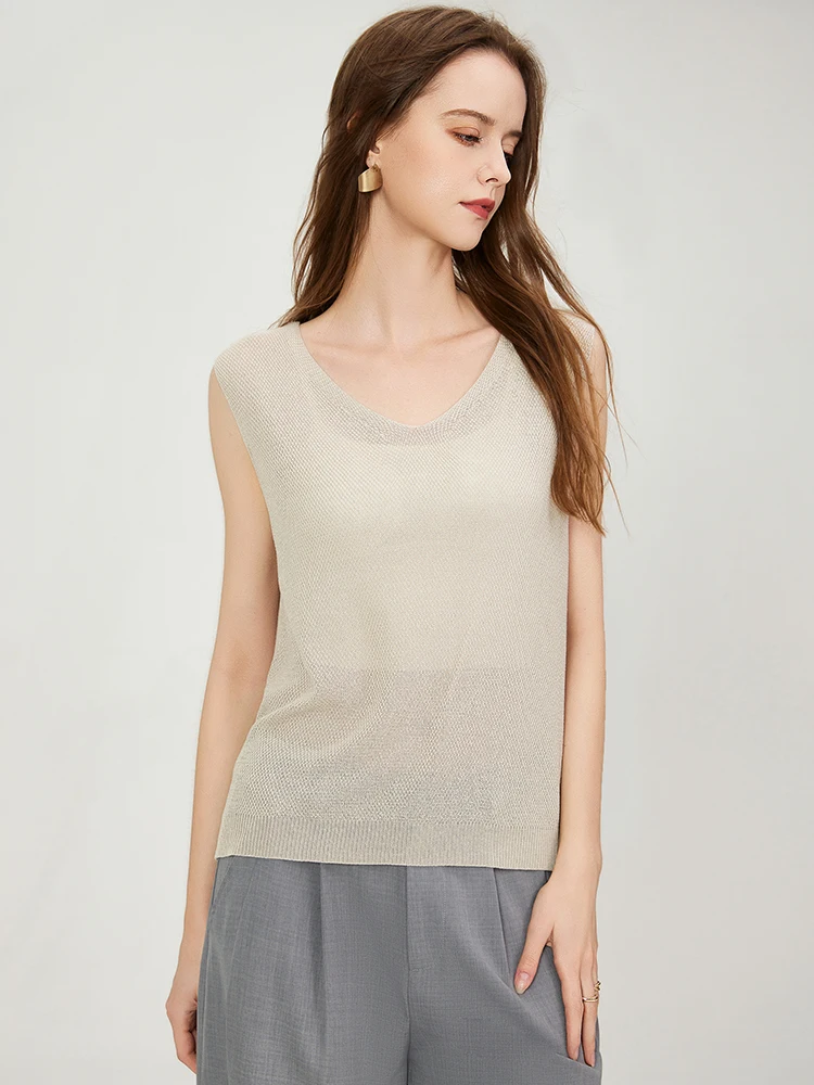 Spring Summer Fine Wool Sleeveless Knitted Camisole Vest For Women New Round Neck Slimming Inner Top Thin Base Pullover
Spring Summer Fine Wool Sleeveless Knitted Camisole Vest For Women New Round Neck Slimming Inner Top Thin Base Pullover