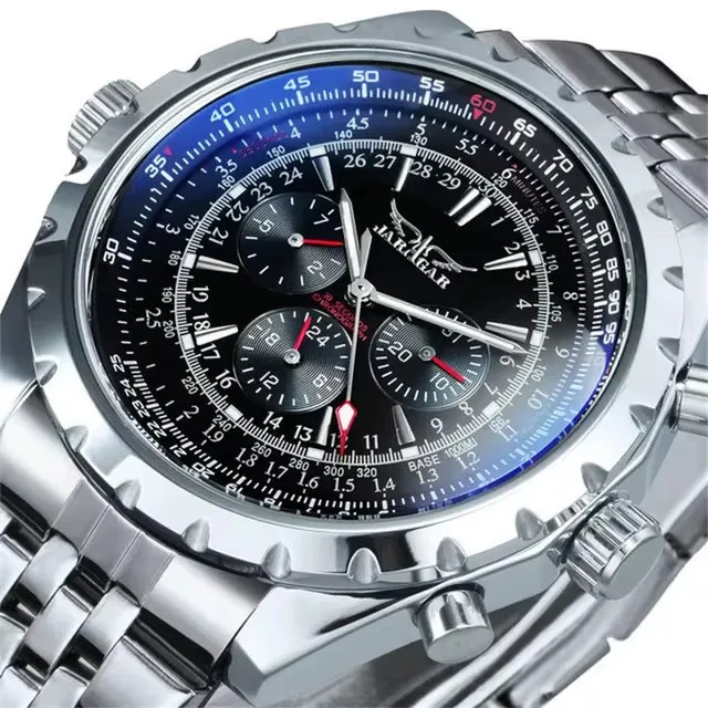 JARAGAR 212 Men Automatic Mechanical Watch Fashion Business Multifunctional Stainless Steel Wristwatch for Male Clock Gift
JARAGAR 212 Men Automatic Mechanical Watch Fashion Business Multifunctional Stainless Steel Wristwatch for Male Clock Gift