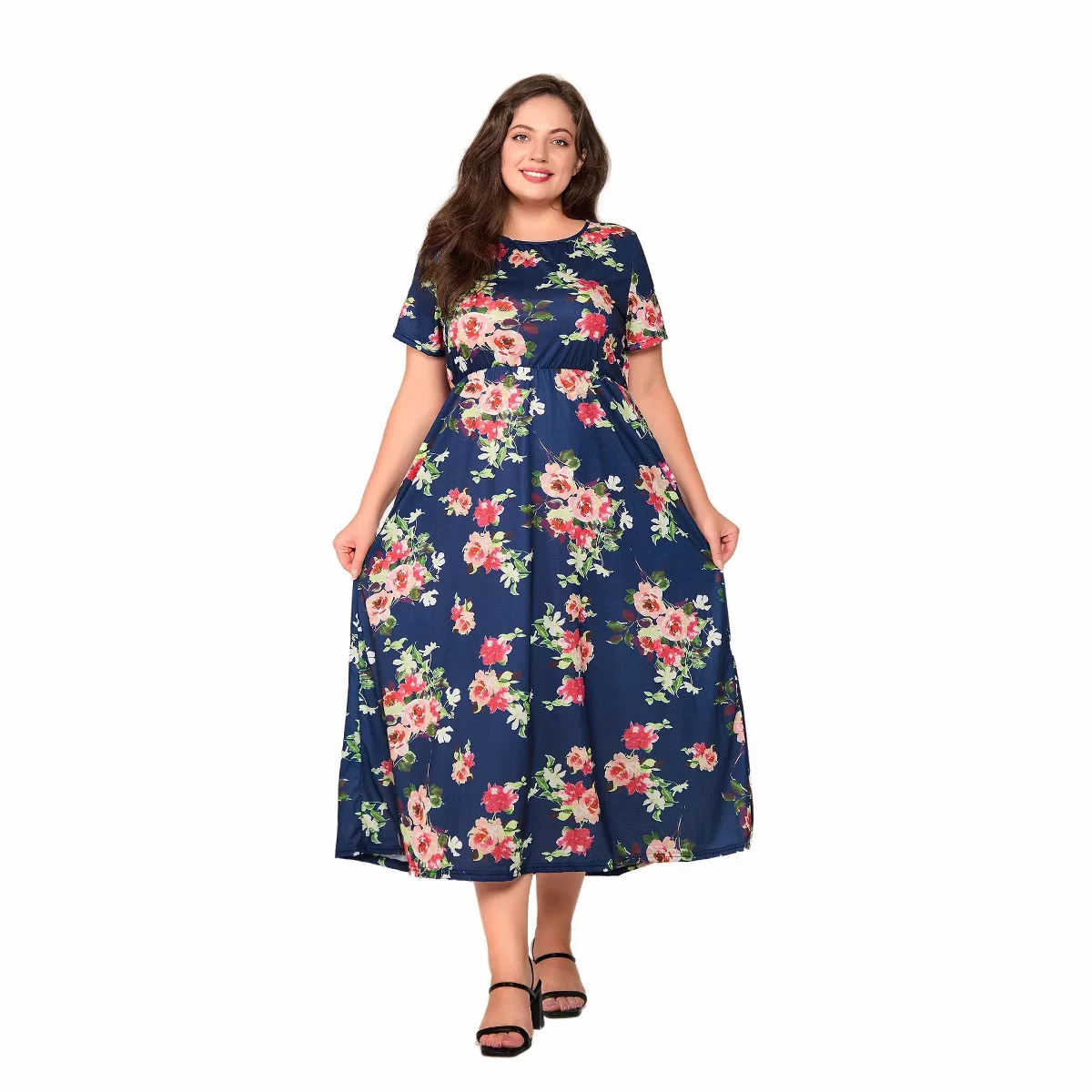 2025 Plus Size Women's Summer New Round Neck Short Sleeved Casual Vacation Dress 2025 Party Summer Elegantes Casual Y2k
2025 Plus Size Women's Summer New Round Neck Short Sleeved Casual Vacation Dress 2025 Party Summer Elegantes Casual Y2k