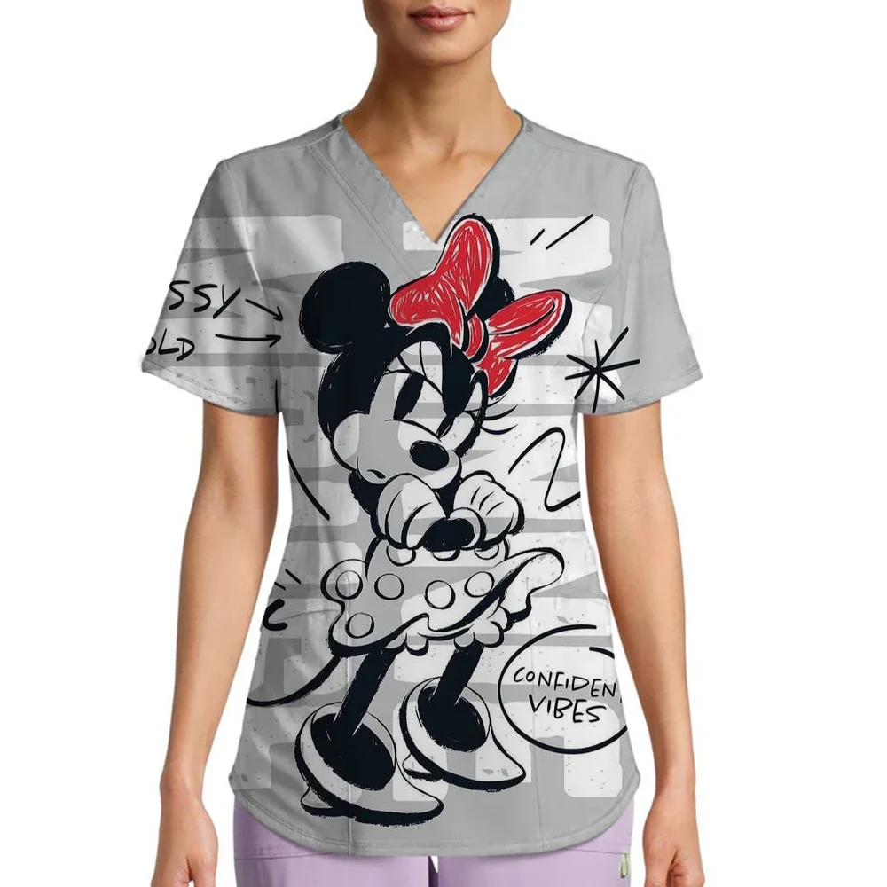 Disney Women T Shirt V Neck Pocket Nurse Uniform Princess Top Kawaii Streetwear Summer Short Sleeve Y2k Clothing
Disney Women T Shirt V Neck Pocket Nurse Uniform Princess Top Kawaii Streetwear Summer Short Sleeve Y2k Clothing