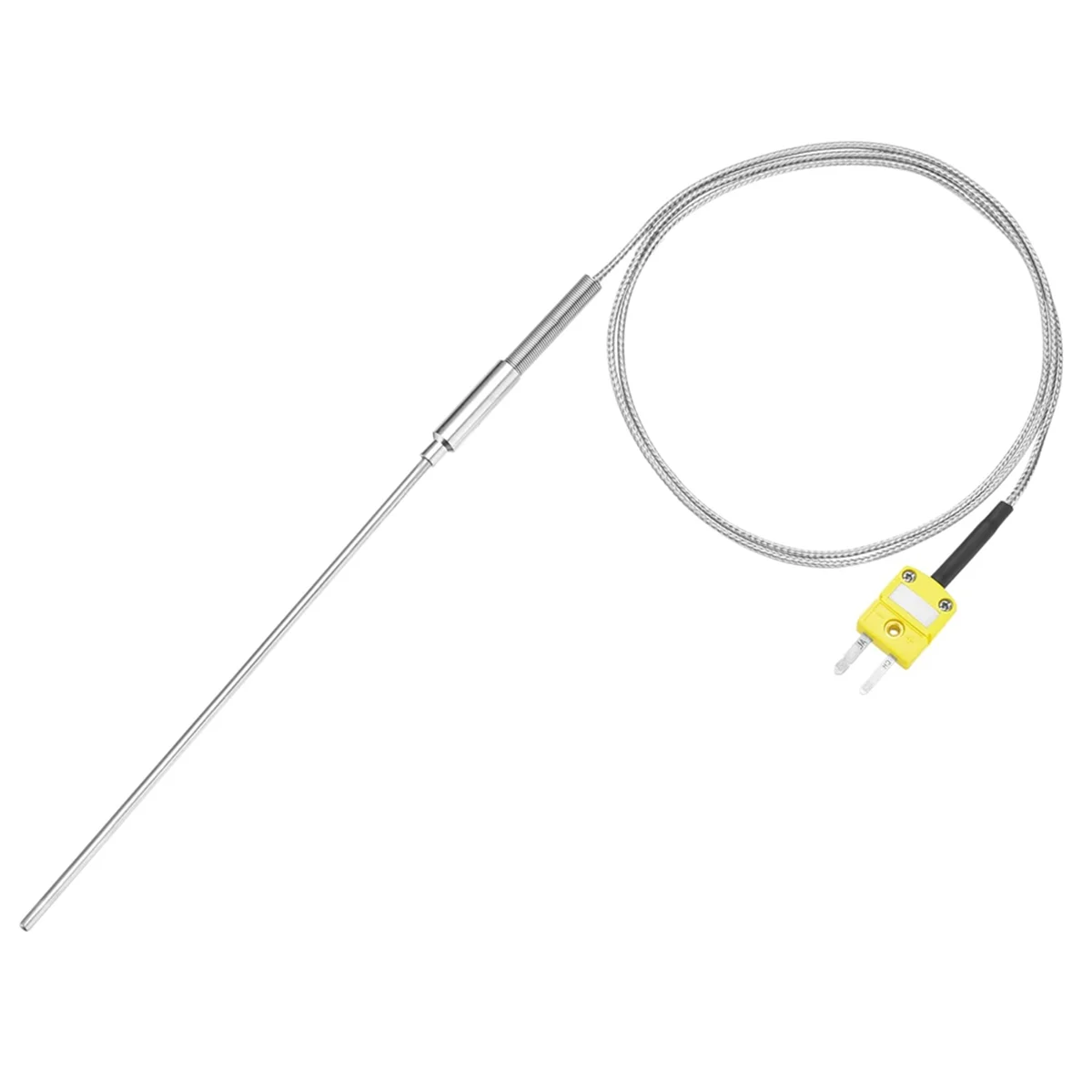 Термопара типа K с вилкой, датчик температуры измерителя от -50 до 1100 ° Провод C, 3,3 фута 3,2x150 мм 
Термопара типа K с вилкой, датчик температуры измерителя от -50 до 1100 ° Провод C, 3,3 фута 3,2x150 мм
