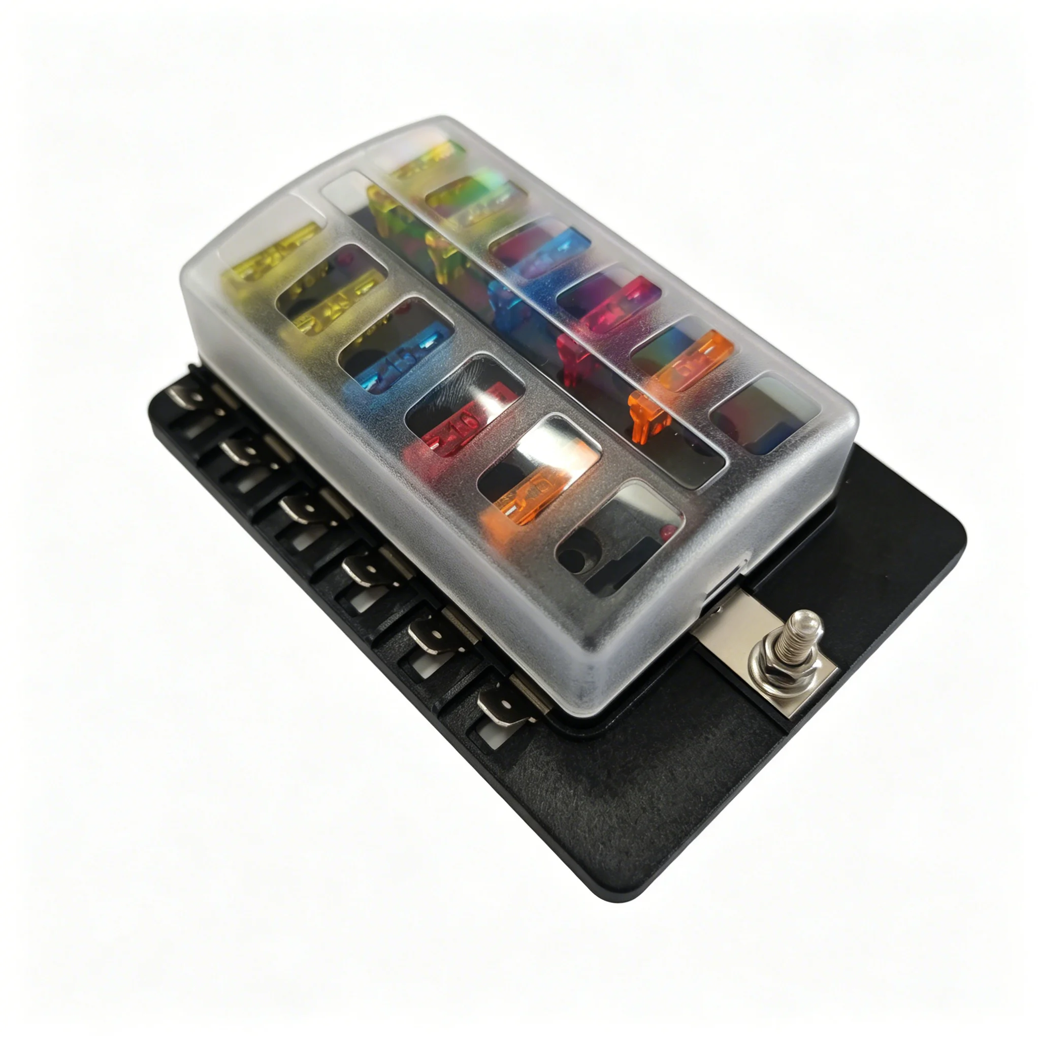 12 Ways Fuse Box LED Warning Indicator 12V 24V 32V Power Distribution Panel Car Boat Fuse Box Holder With Plastic Cover
12 Ways Fuse Box LED Warning Indicator 12V 24V 32V Power Distribution Panel Car Boat Fuse Box Holder With Plastic Cover