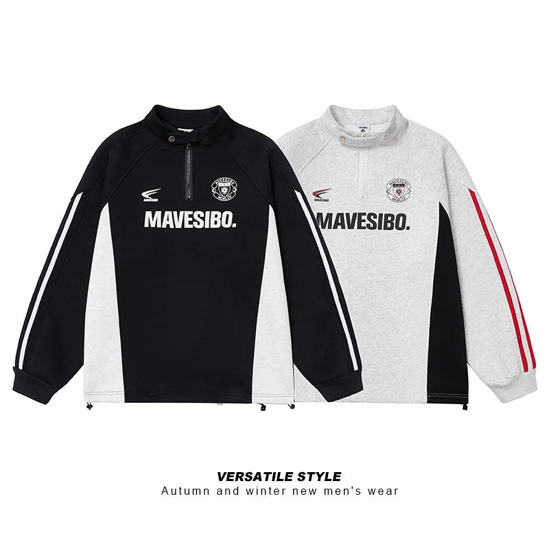 Мужские однотонные толстовки с блоками в стиле ретро, вышитые надписи, воротник-стойка, пуловеры, топы, спортивная уличная одежда Y2K
Мужские однотонные толстовки с блоками в стиле ретро, вышитые надписи, воротник-стойка, пуловеры, топы, спортивная уличная одежда Y2K