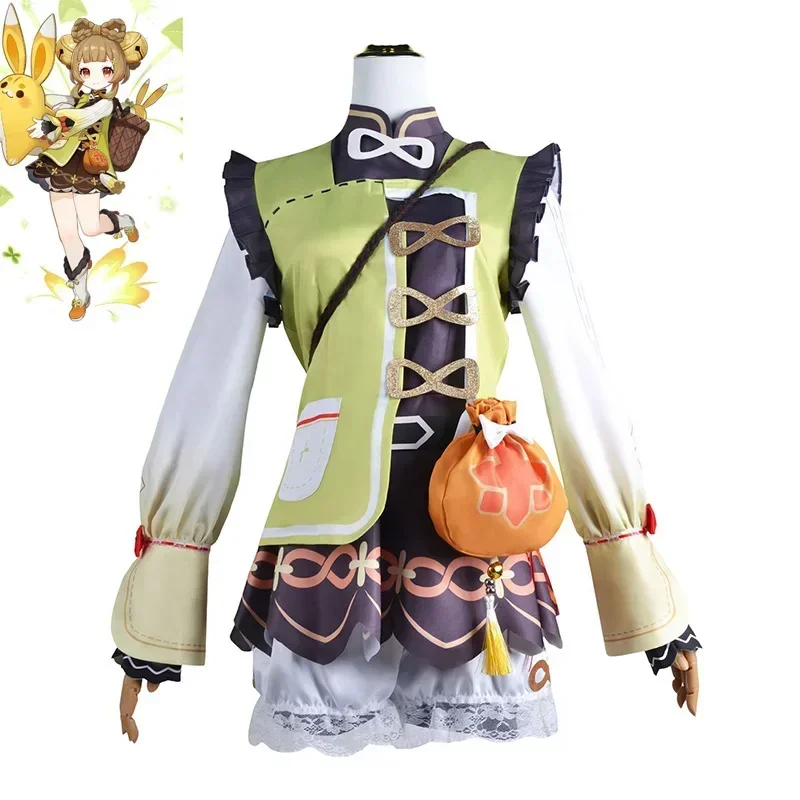 Pole-playing Suit For Game Genshin Impact Yaoyao Cosplay Costume Full Set
Pole-playing Suit For Game Genshin Impact Yaoyao Cosplay Costume Full Set