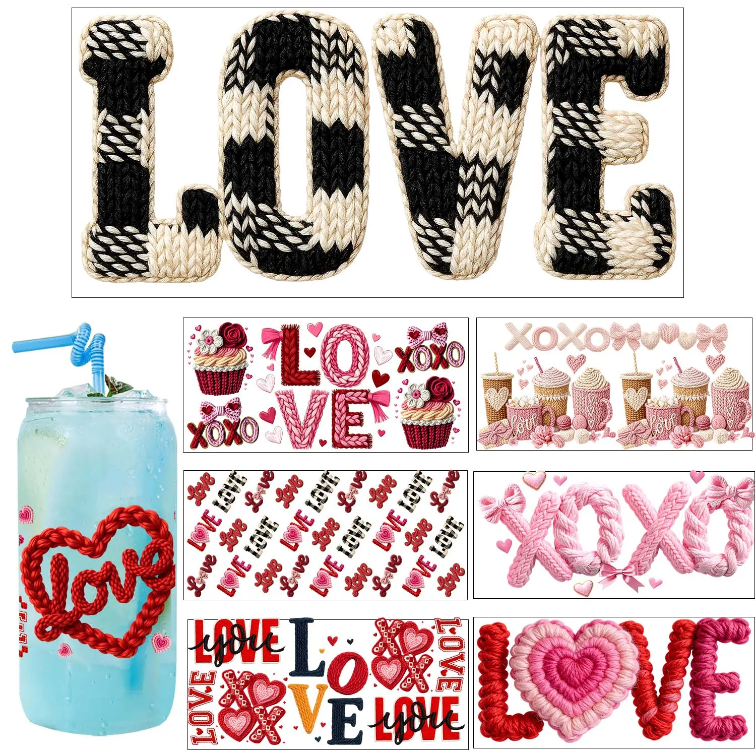 Happy Valentine's Day Vibe Theme UV Sticker DIY Decals 3D transfers uvdtf tumbler seal stickers 16oz uv dtf cup wraps
Happy Valentine's Day Vibe Theme UV Sticker DIY Decals 3D transfers uvdtf tumbler seal stickers 16oz uv dtf cup wraps