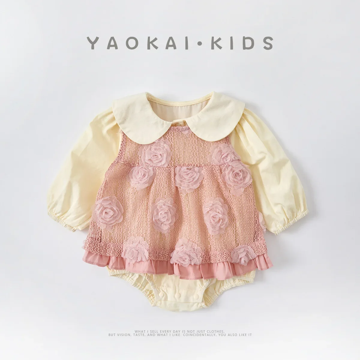 Girls Sweet Romper Set 2025 Spring New Girls Baby Peter Pan Collar Solid Pullover Romper Flower Suspender Dress Two Piece Set
Girls Sweet Romper Set 2025 Spring New Girls Baby Peter Pan Collar Solid Pullover Romper Flower Suspender Dress Two Piece Set