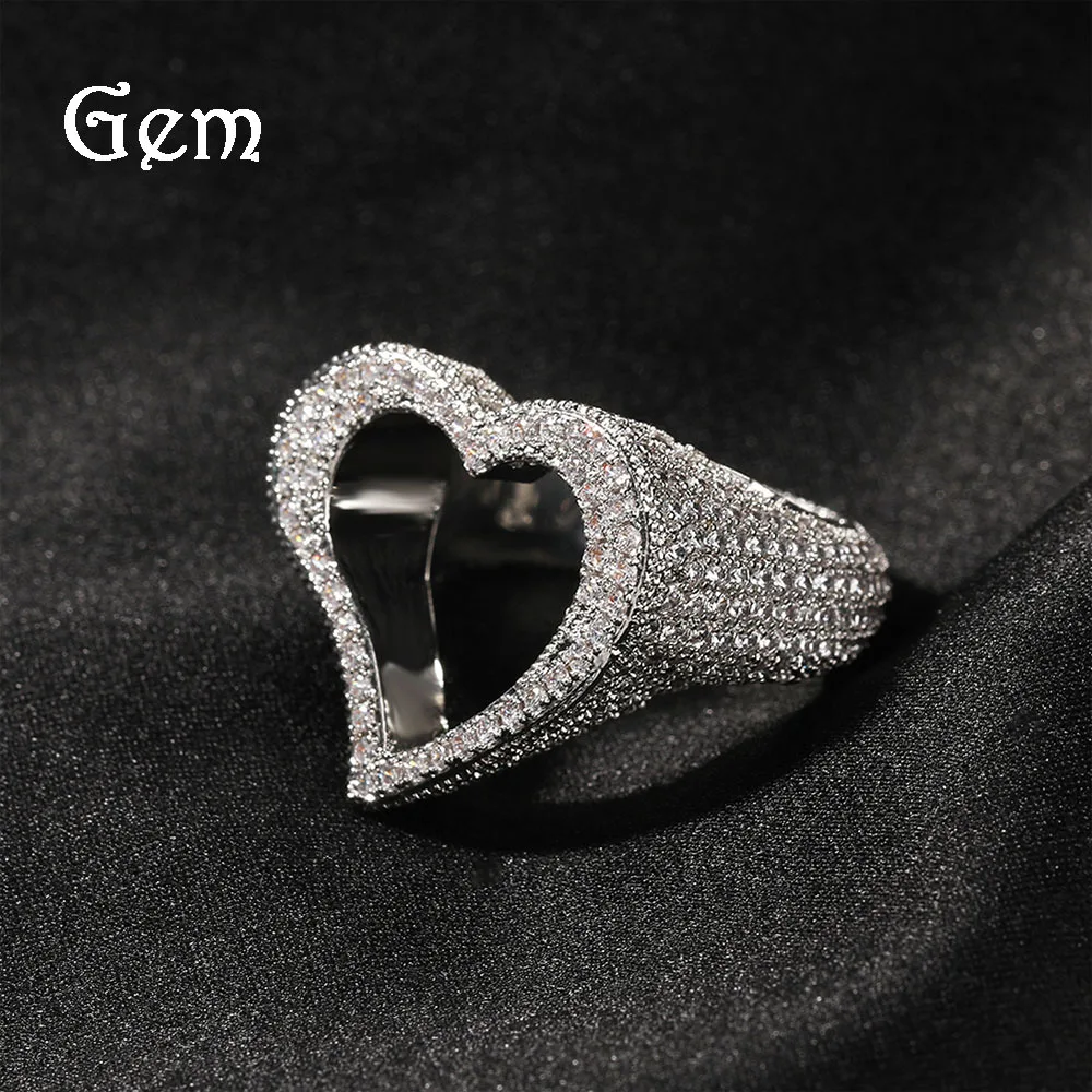 European and American new hollow heart-shaped inlaid zircon ring Internet celebrity fashion highlights personality charm
European and American new hollow heart-shaped inlaid zircon ring Internet celebrity fashion highlights personality charm