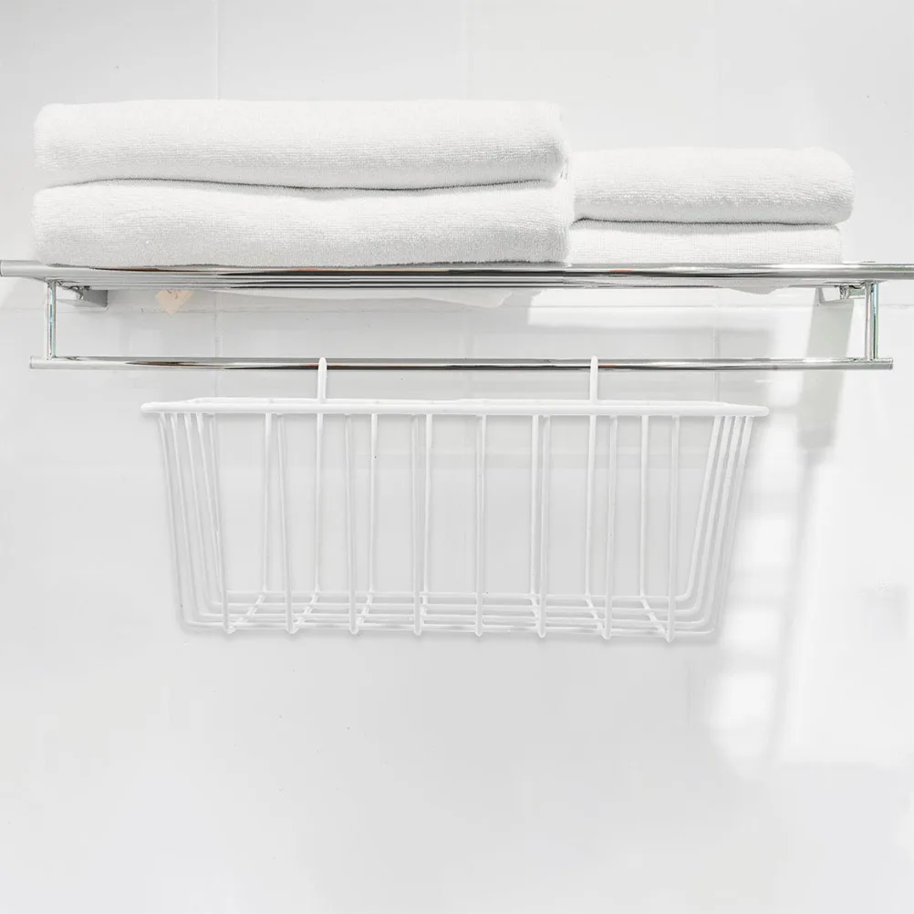 Wall Storage Rack Large White Size Baskets Hanging Wire Metal Shower Kitchen Bathroom Toiletries Rack Iron Wire Basket Strong 
Wall Storage Rack Large White Size Baskets Hanging Wire Metal Shower Kitchen Bathroom Toiletries Rack Iron Wire Basket Strong