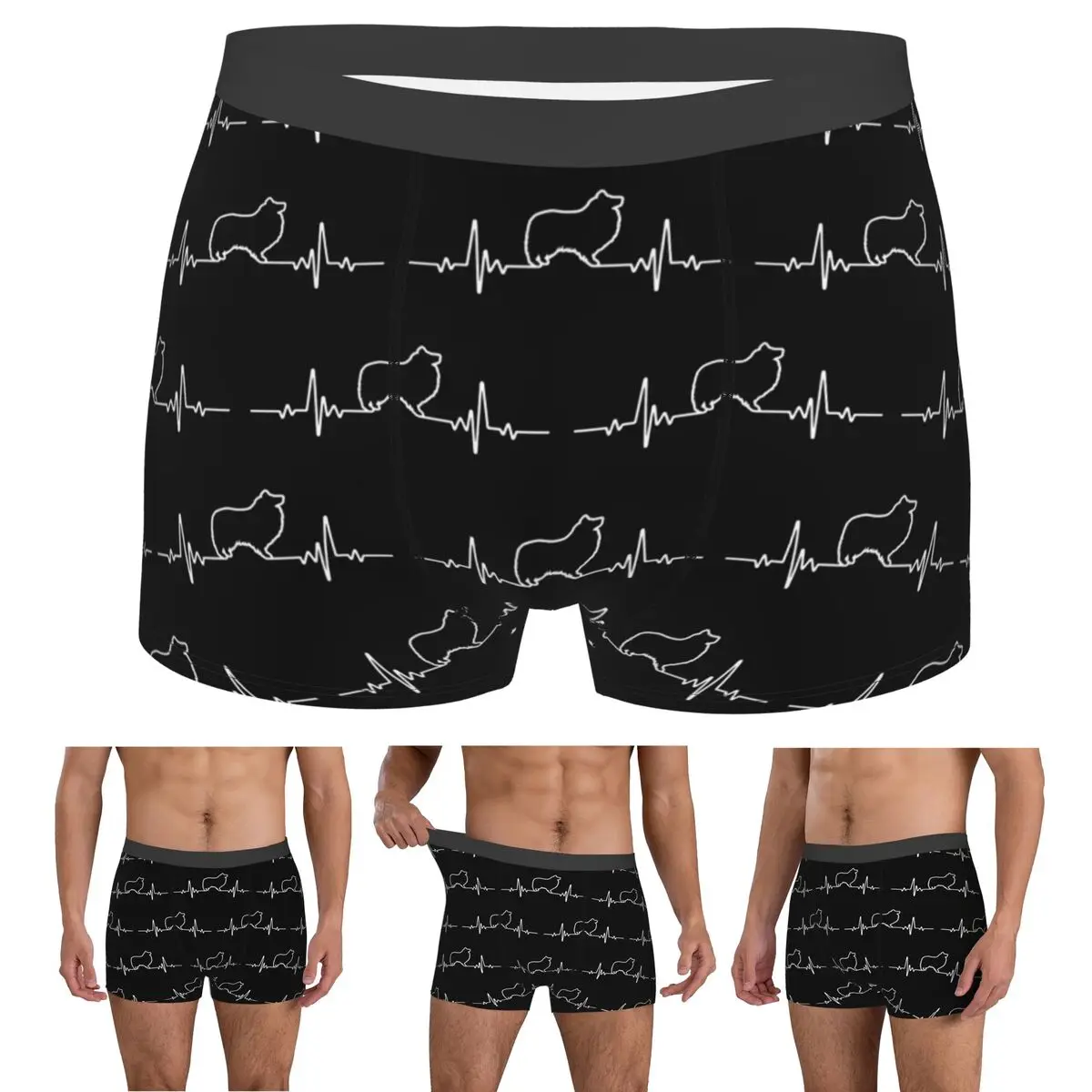 Boxer Underpants Shorts Minimalist Heartbeat Shetland Sheepdog Panties Men's Comfortable Underwear for Homme Man Boyfriend Gifts
Boxer Underpants Shorts Minimalist Heartbeat Shetland Sheepdog Panties Men's Comfortable Underwear for Homme Man Boyfriend Gifts