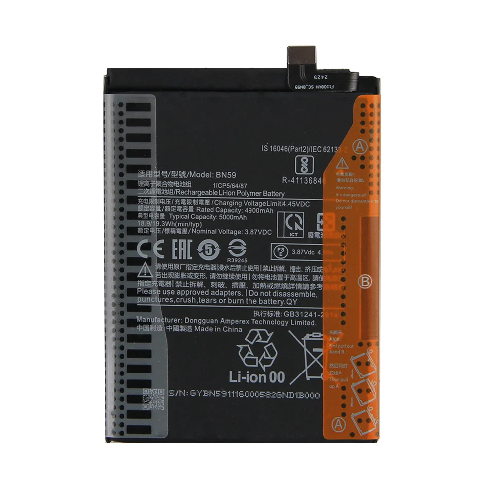 Phone Battery BN59 For Xiaomi Redmi Note 10 Note10S Note10 PRO
Phone Battery BN59 For Xiaomi Redmi Note 10 Note10S Note10 PRO