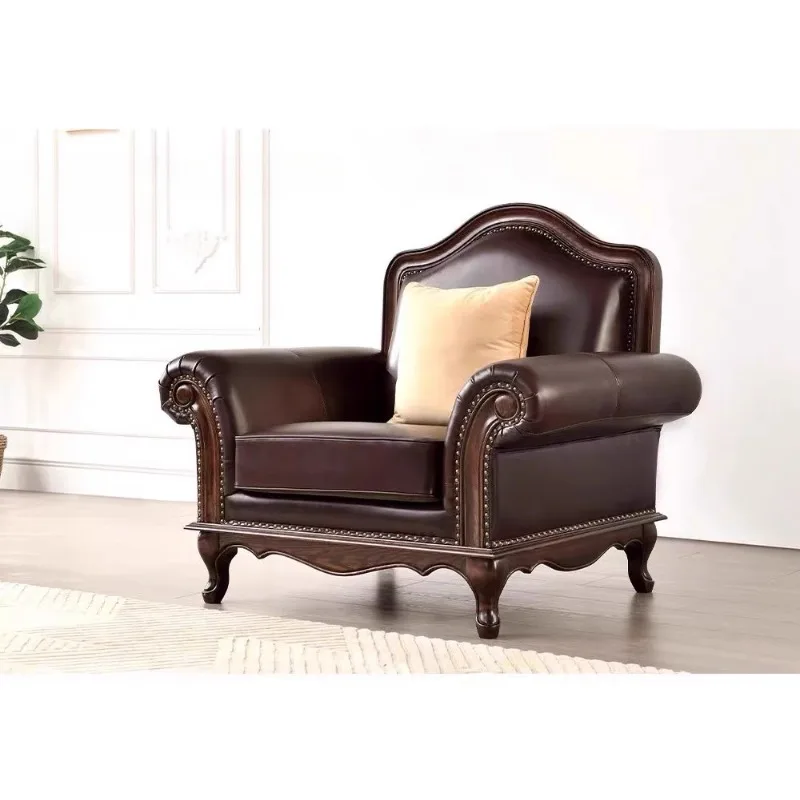 First layer cowhide sofa French retro living room furniture 1234 person solid wood carving flower combination
First layer cowhide sofa French retro living room furniture 1234 person solid wood carving flower combination