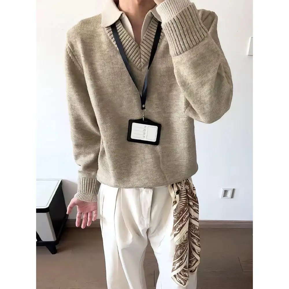 Retro Knitted Sweater Two-Piece Set American Sle Autumn Winter ex Turn-down Collar High-ade Versatile Loose Fit Top L...
Retro Knitted Sweater Two-Piece Set American Sle Autumn Winter ex Turn-down Collar High-ade Versatile Loose Fit Top L...