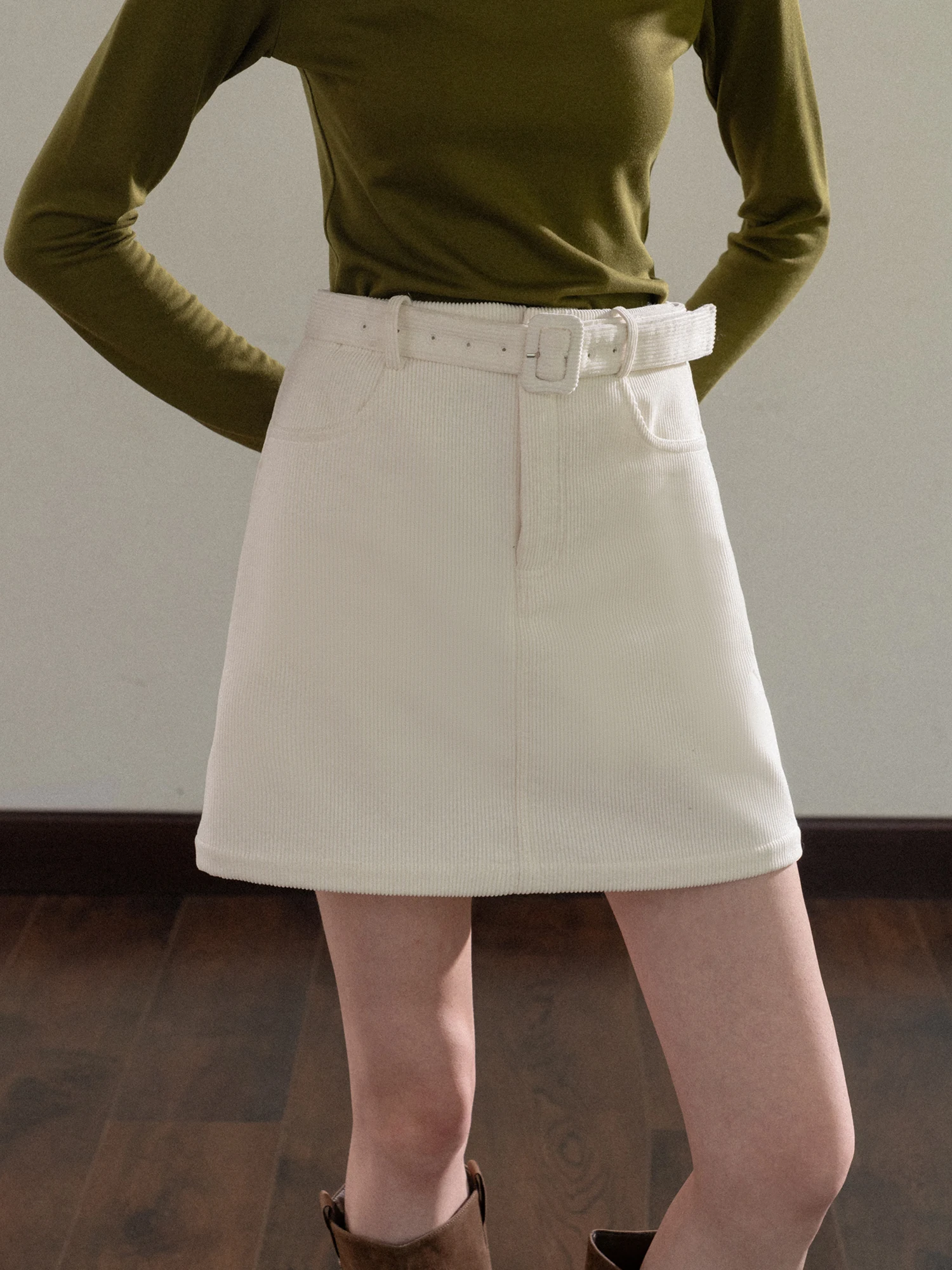 Warm Fleece Lined Corduroy A-Line Skirt High Waist Slimming Eggka Women's Retro Style Casual Skirt Polyester Fiber
Warm Fleece Lined Corduroy A-Line Skirt High Waist Slimming Eggka Women's Retro Style Casual Skirt Polyester Fiber
