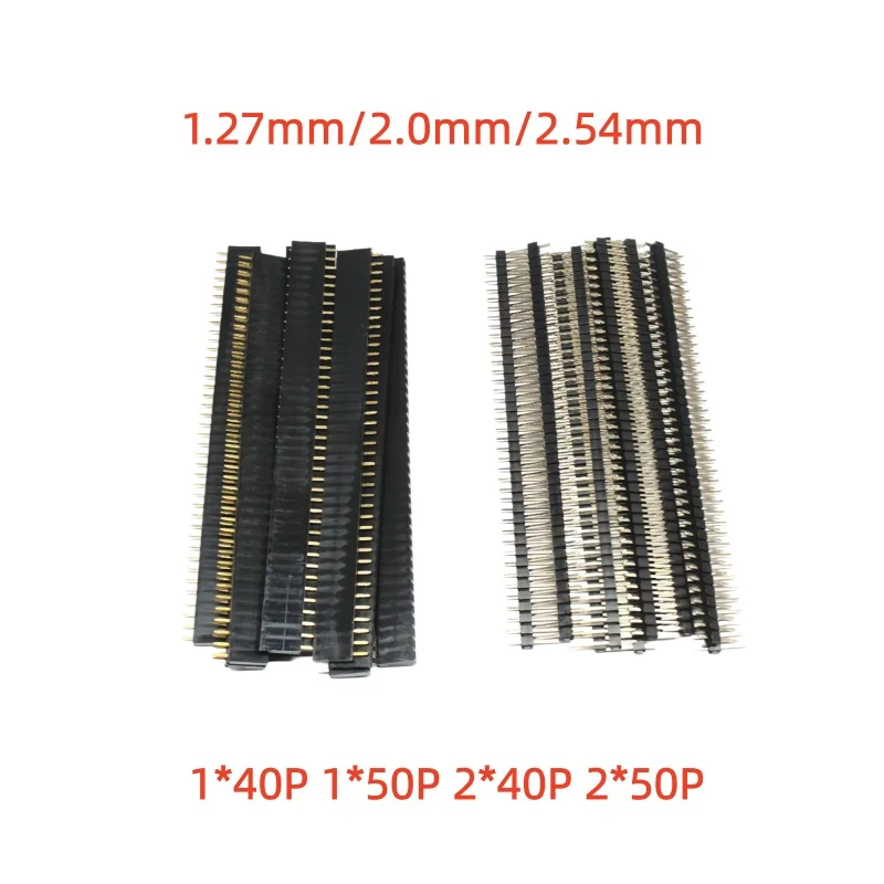 5Pcs Pin Header Set with 1.27mm/2.0mm/2.54mm JST Connectors 1*40P 1*50P 2*40P 2*50P PCB Breakable Strips for Arduino DIY Kit
5Pcs Pin Header Set with 1.27mm/2.0mm/2.54mm JST Connectors 1*40P 1*50P 2*40P 2*50P PCB Breakable Strips for Arduino DIY Kit