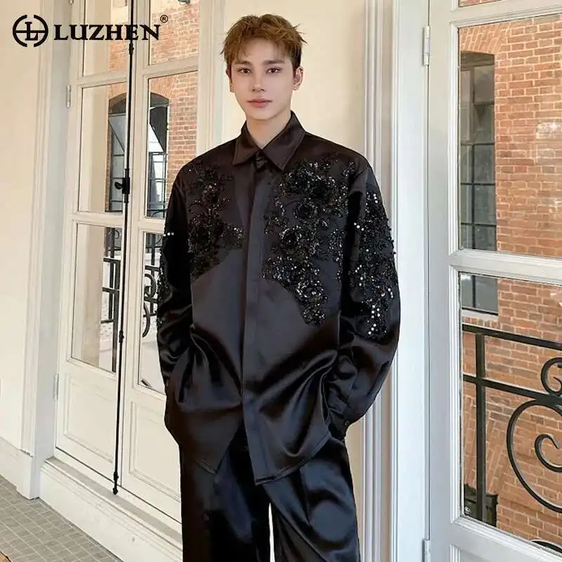 LUZHEN 2025 Spring Sequin Patchwork Design Casual Shirts Men's Fashion Elegant Temperament Solid Color Long Sleeve Tops LZ9317
LUZHEN 2025 Spring Sequin Patchwork Design Casual Shirts Men's Fashion Elegant Temperament Solid Color Long Sleeve Tops LZ9317