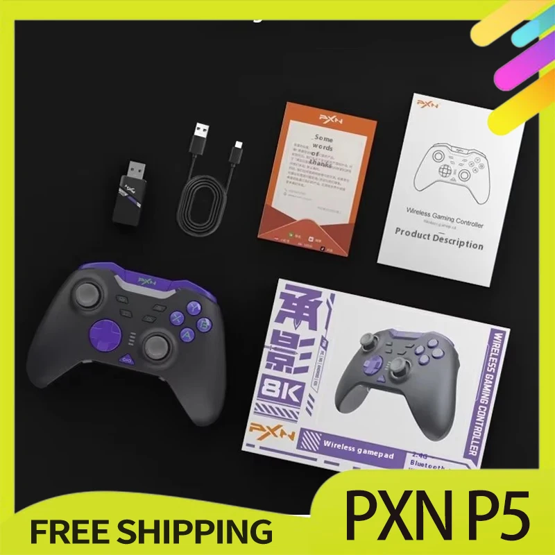 PXN P5 8K Three Modes Wireless Bluetooth Gamepads Custom 8000Hz Polling Rate Hall Trigger For PC NS Phone Gaming Controllers
PXN P5 8K Three Modes Wireless Bluetooth Gamepads Custom 8000Hz Polling Rate Hall Trigger For PC NS Phone Gaming Controllers