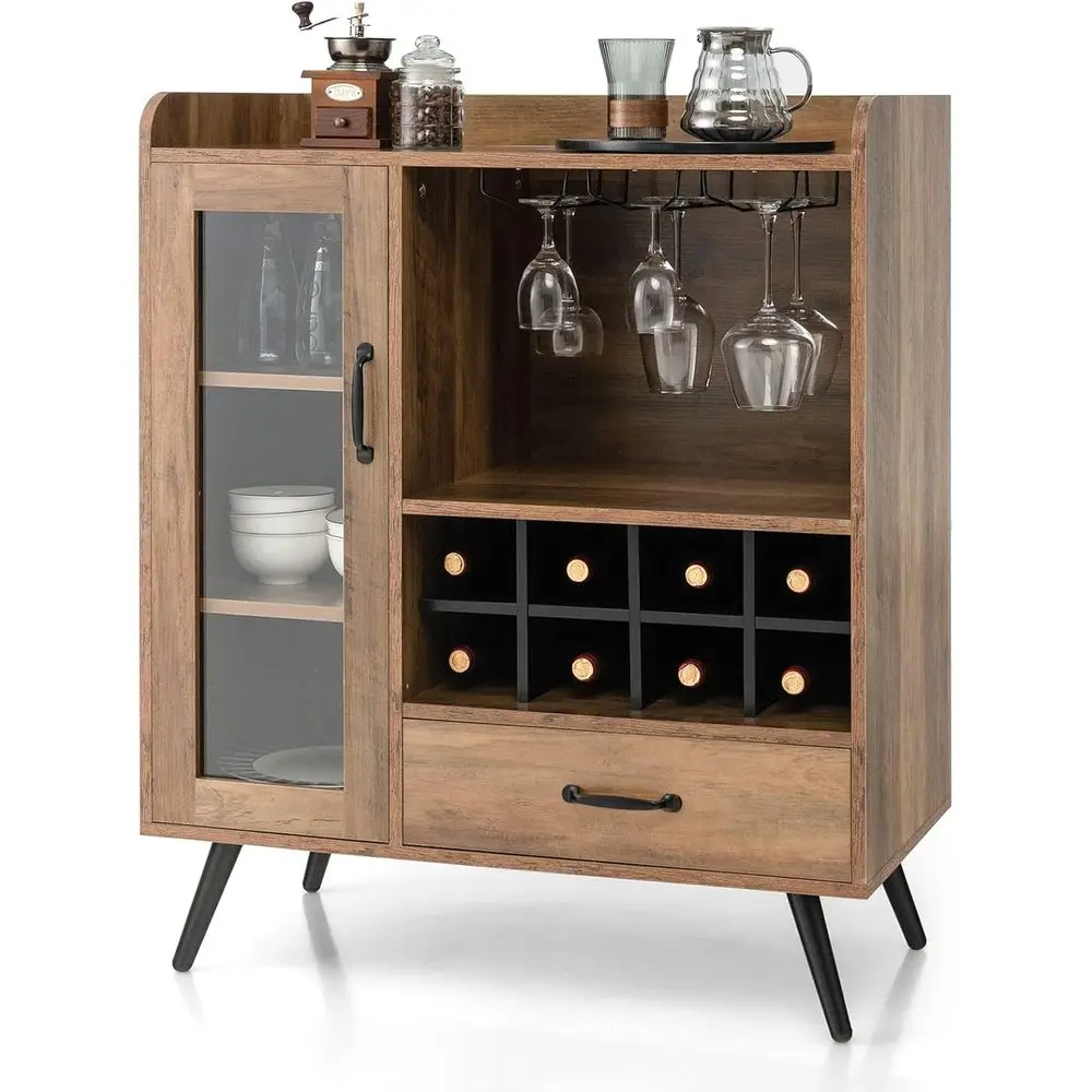 Cabinet with Wine Rack, Coffee Bar Buffet Cabinet with Storage, Glass Holder, Cupboard Wood Sideboard or Wine Bottle, Liquor, Ki
Cabinet with Wine Rack, Coffee Bar Buffet Cabinet with Storage, Glass Holder, Cupboard Wood Sideboard or Wine Bottle, Liquor, Ki