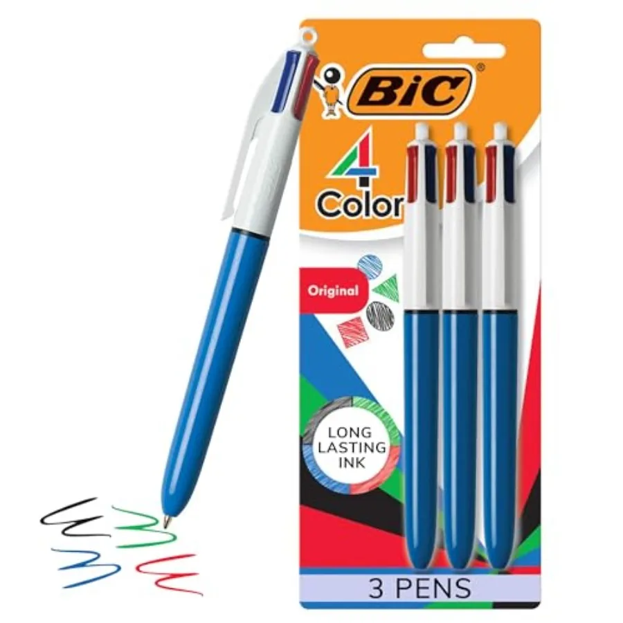 4-Color Original Retractable Ballpoint Pen with 1.0 mm Medium Point, in Assorted Ink
4-Color Original Retractable Ballpoint Pen with 1.0 mm Medium Point, in Assorted Ink