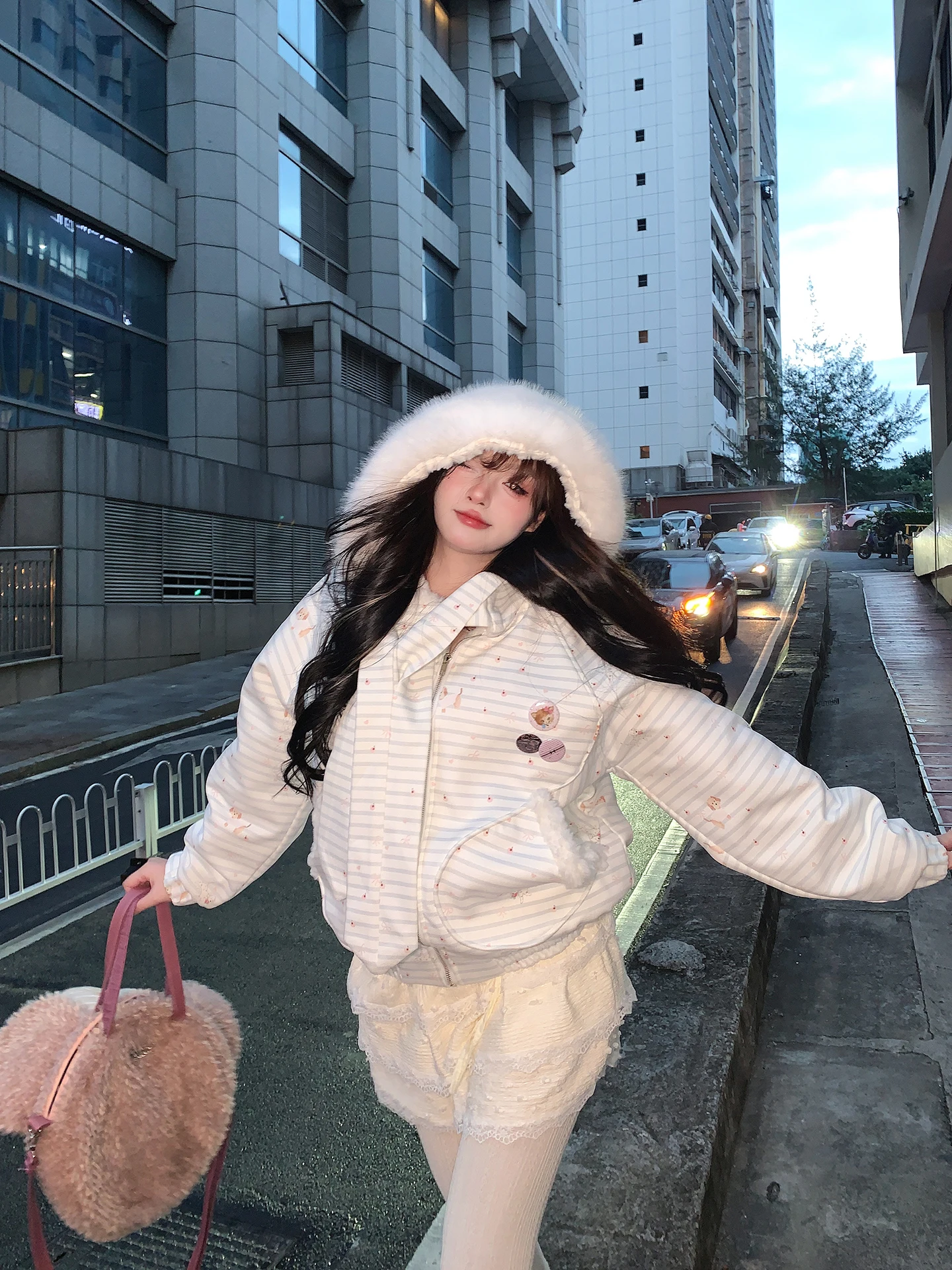 Sweet Printed Dog Stripe Hooded Thiened Warm Slimming Women's Cotton Jaet Princ Sle Straight Tube Polyester Fabric
Sweet Printed Dog Stripe Hooded Thiened Warm Slimming Women's Cotton Jaet Princ Sle Straight Tube Polyester Fabric