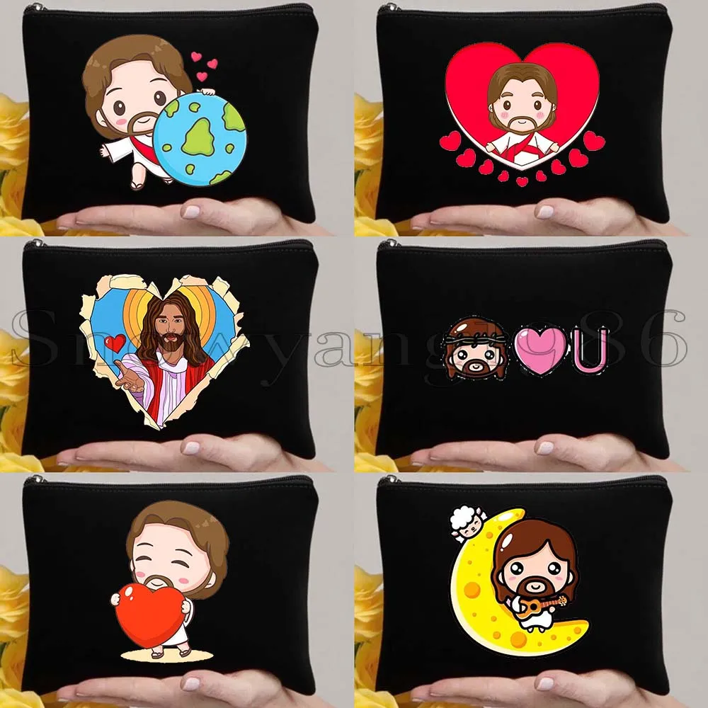 6pcs Cartoon Jesus Christ Floral Cross Love Faith Christian Bible Belief Flowers Canvas Storage Cosmetic Bag Makeup Case Pouch
6pcs Cartoon Jesus Christ Floral Cross Love Faith Christian Bible Belief Flowers Canvas Storage Cosmetic Bag Makeup Case Pouch