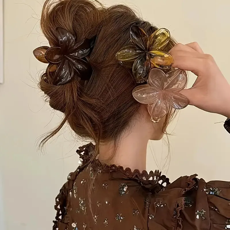 Women's Laser Mermaid Princess Flower Shaped 8cm/3.15in Large-Size Brown Beige Lightweight Plastic Hair Clips Fashionable And
Women's Laser Mermaid Princess Flower Shaped 8cm/3.15in Large-Size Brown Beige Lightweight Plastic Hair Clips Fashionable And