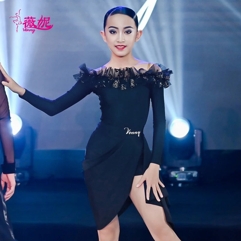 Vennystyle Latin Dance Dress Girls Two-Piece Training Set Long Sleeve with Spaghetti Straps for Dance Audition Practice
Vennystyle Latin Dance Dress Girls Two-Piece Training Set Long Sleeve with Spaghetti Straps for Dance Audition Practice