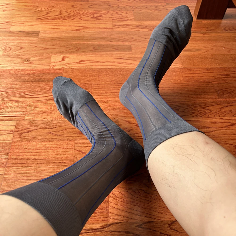 Formal Wear Mens Striped Socks Nylon Silky Material See-Through Design Soft And Comfortable For Business Casual
Formal Wear Mens Striped Socks Nylon Silky Material See-Through Design Soft And Comfortable For Business Casual