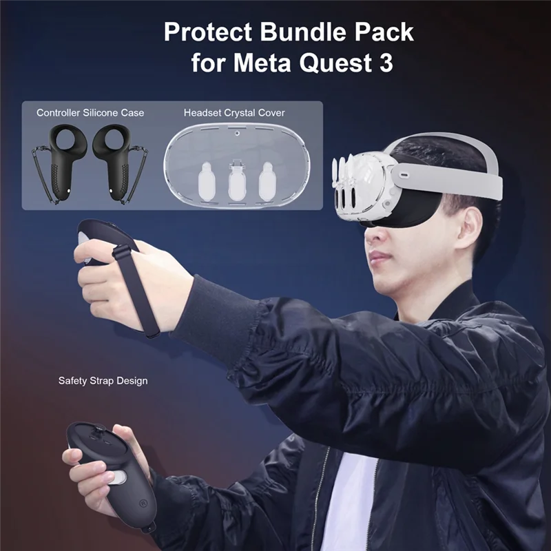 Ingenious-For Meta Quest3 VR Mask Protection Kit Quest3 Helmet Dust Storage Cover Grip Portable Silicone Protective Cover
Ingenious-For Meta Quest3 VR Mask Protection Kit Quest3 Helmet Dust Storage Cover Grip Portable Silicone Protective Cover