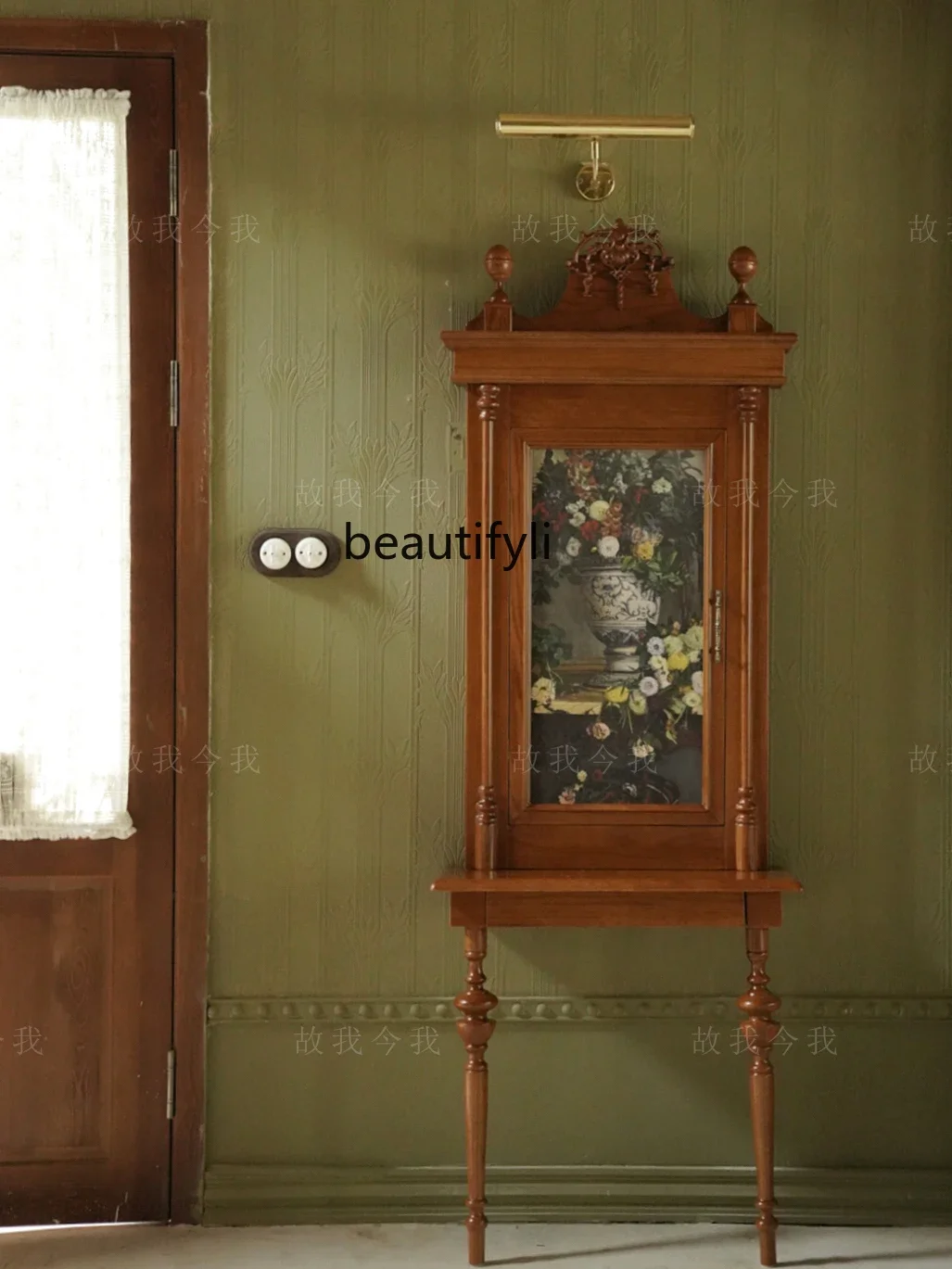 x11Hallway Mirror Cabinet Jewelry Cabinet French Retro Ultra-Thin Dresser against the Wall Console Tables
x11Hallway Mirror Cabinet Jewelry Cabinet French Retro Ultra-Thin Dresser against the Wall Console Tables