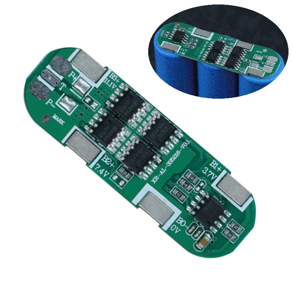 BMS 3S 8A 11.1V 12.6V Lithium Battery Cell Charger Protection Board PCB 3S Power Bank Charging For Electric Toys Tools
BMS 3S 8A 11.1V 12.6V Lithium Battery Cell Charger Protection Board PCB 3S Power Bank Charging For Electric Toys Tools