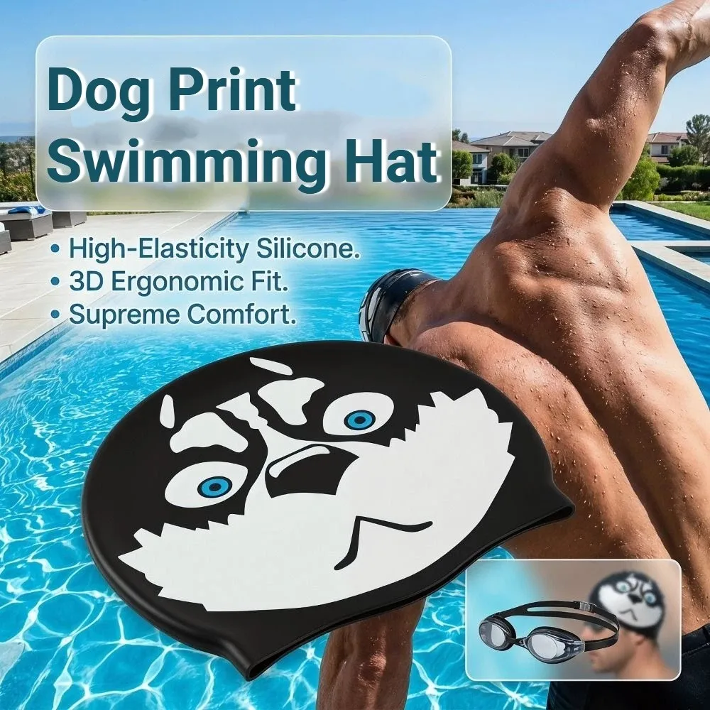 Comfortable Wear Creative Swimming Hat Funny Dog Bathing Caps High Elasticity Silicone Pool Headgear Protecting Hair
Comfortable Wear Creative Swimming Hat Funny Dog Bathing Caps High Elasticity Silicone Pool Headgear Protecting Hair