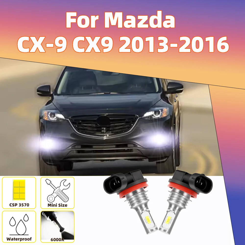 2 шт. для Mazda CX-9 CX9 2013 2014 2015 2016 светодиодные автомобильные противотуманные фары передние противотуманные фары Canbus белые 6000K 12 В аксессуары
2 шт. для Mazda CX-9 CX9 2013 2014 2015 2016 светодиодные автомобильные противотуманные фары передние противотуманные фары Canbus белые 6000K 12 В аксессуары