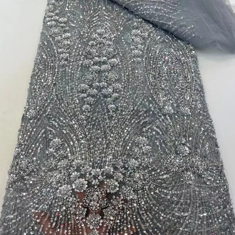 Bugle Bead Embroidery Beading Sequin Fabric for Fashion Wedding Dress Clothing Design Cloth Diy By The Yard Sewing Material
Bugle Bead Embroidery Beading Sequin Fabric for Fashion Wedding Dress Clothing Design Cloth Diy By The Yard Sewing Material