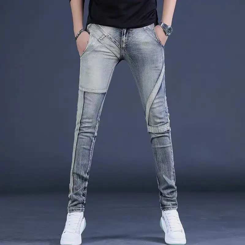 Высокоэластичные мужские джинсы Slim Fit: новая коллекция весна-лето, повседневные, винтажные, с пэчворком, персонализированные, длинные брюки со средней посадкой, полиэстер
Высокоэластичные мужские джинсы Slim Fit: новая коллекция весна-лето, повседневные, винтажные, с пэчворком, персонализированные, длинные брюки со средней посадкой, полиэстер