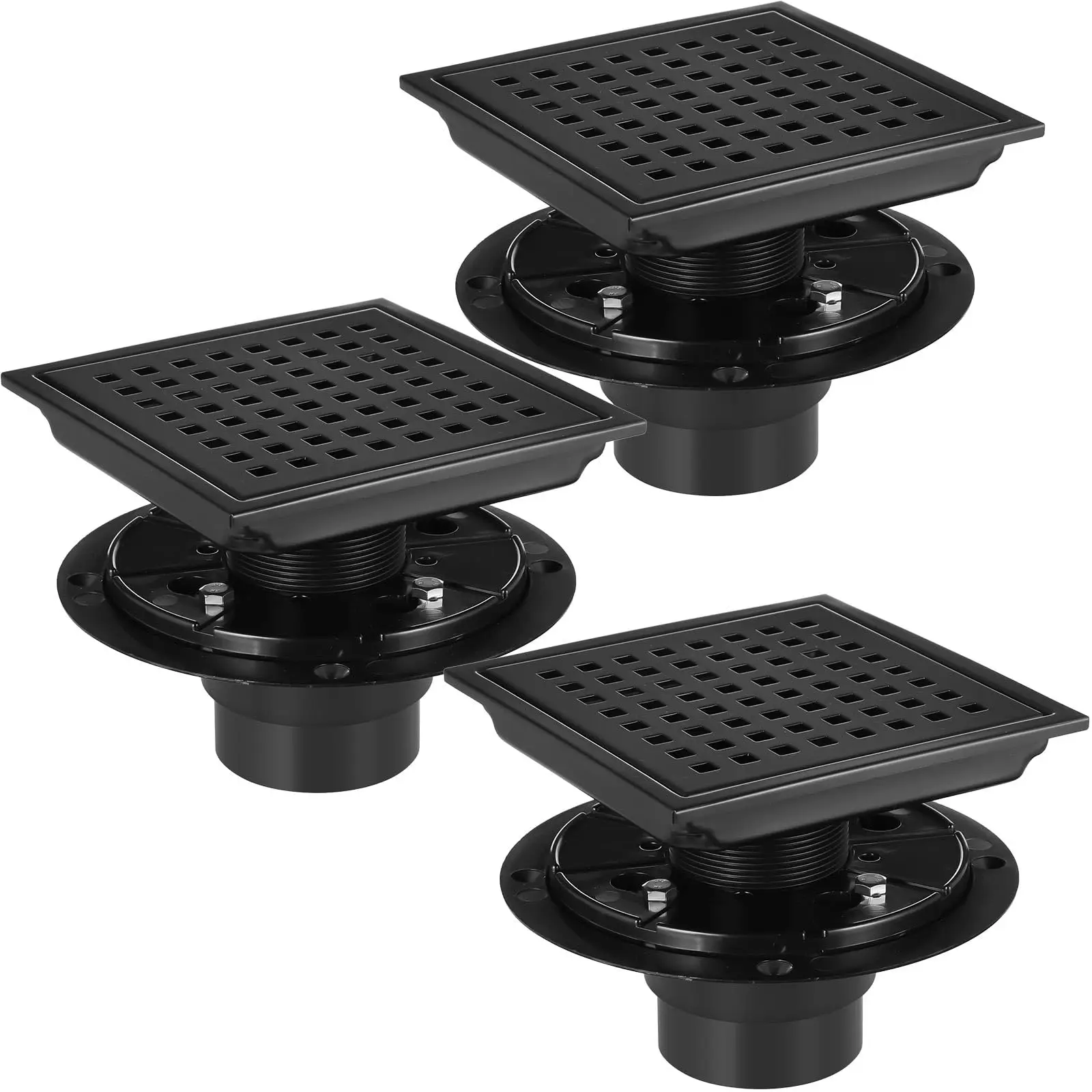 3 Pcs 6 Inch Square Shower Floor Drain With Flange 304 Stainless Steel Matte Black
3 Pcs 6 Inch Square Shower Floor Drain With Flange 304 Stainless Steel Matte Black