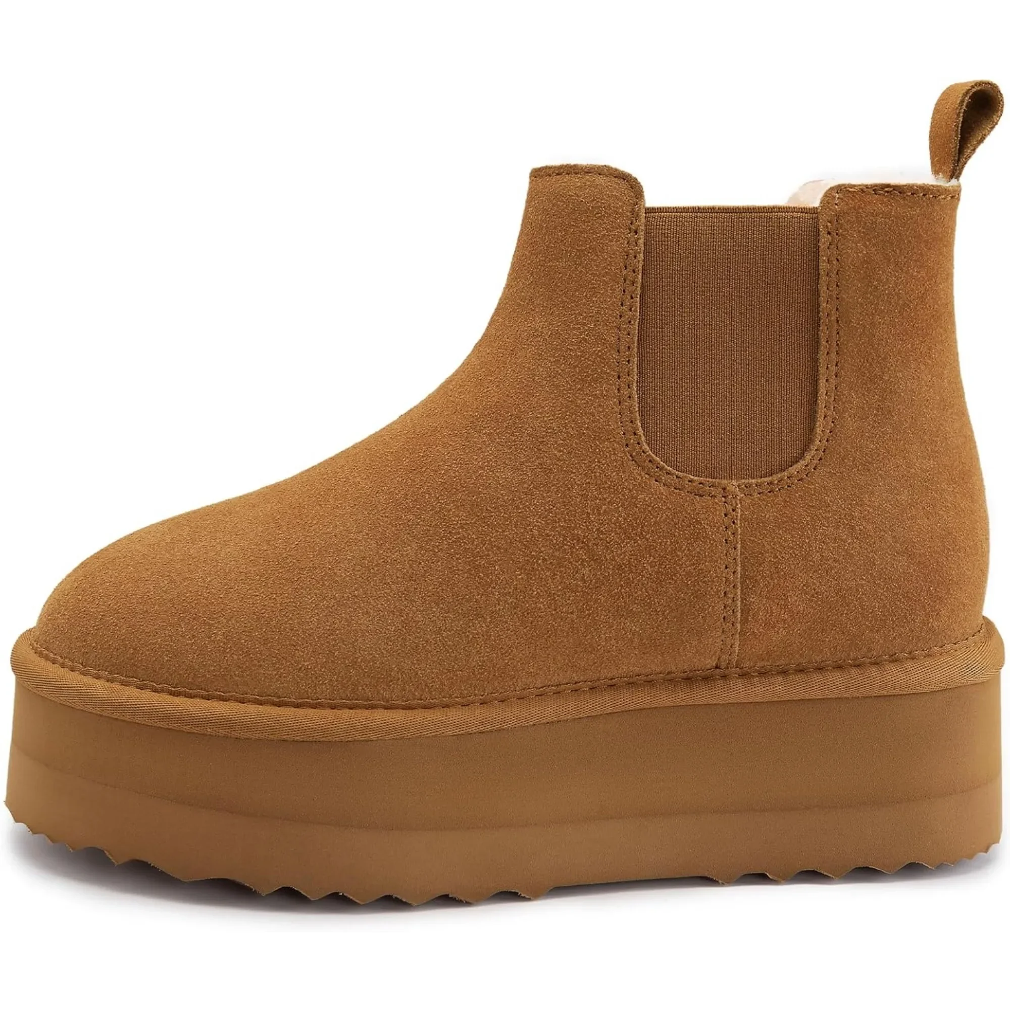 Women's Classic Platform Chelsea Boots Winter Warm Fur Lined Anti-Slip Short Ankle Snow Boots
Women's Classic Platform Chelsea Boots Winter Warm Fur Lined Anti-Slip Short Ankle Snow Boots
