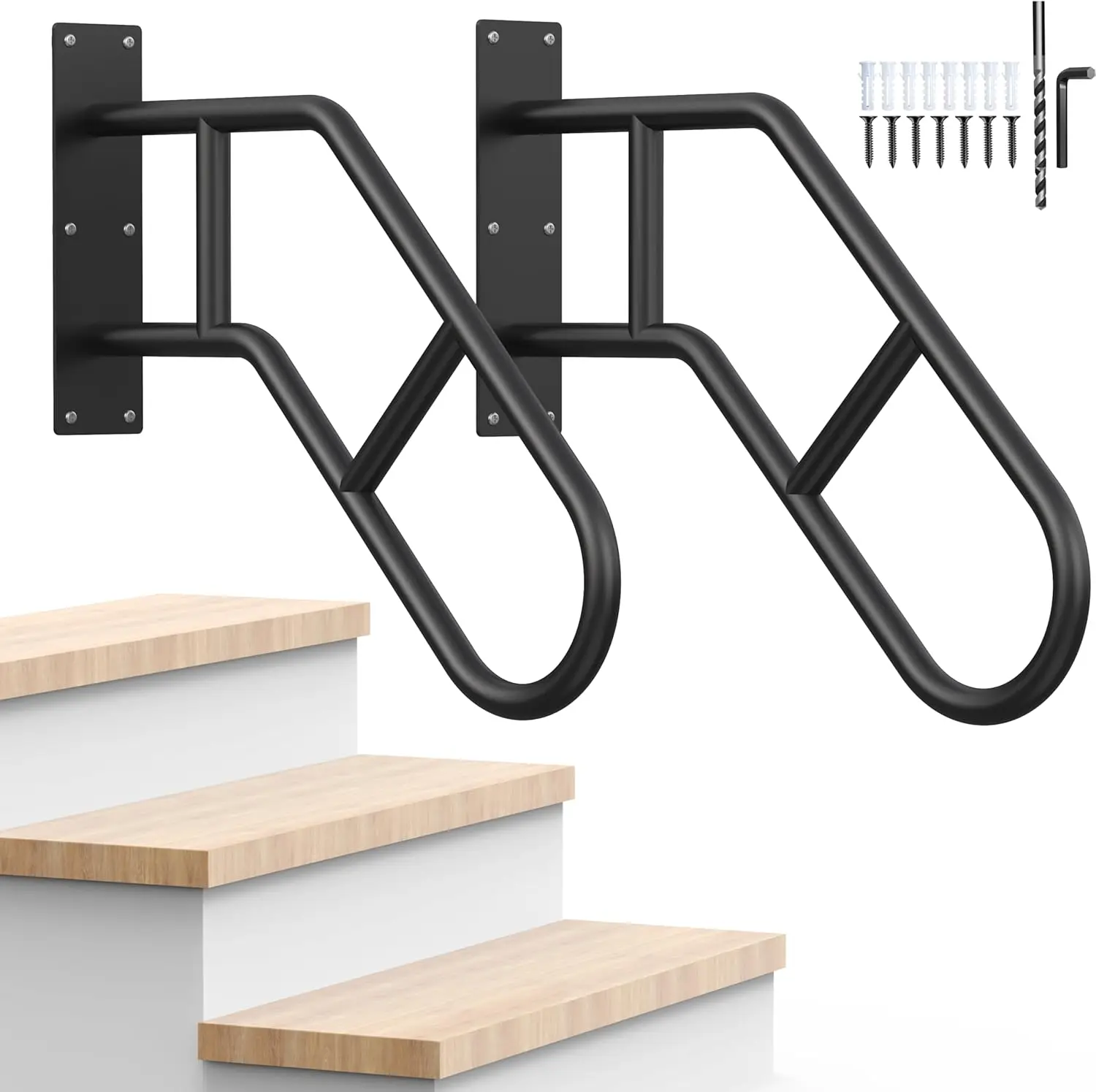 22.8" U-Shaped Safety Handrails for Outdoor and Indoor Steps, 2-Pack Upgraded Design for Enhanced Stability
22.8" U-Shaped Safety Handrails for Outdoor and Indoor Steps, 2-Pack Upgraded Design for Enhanced Stability