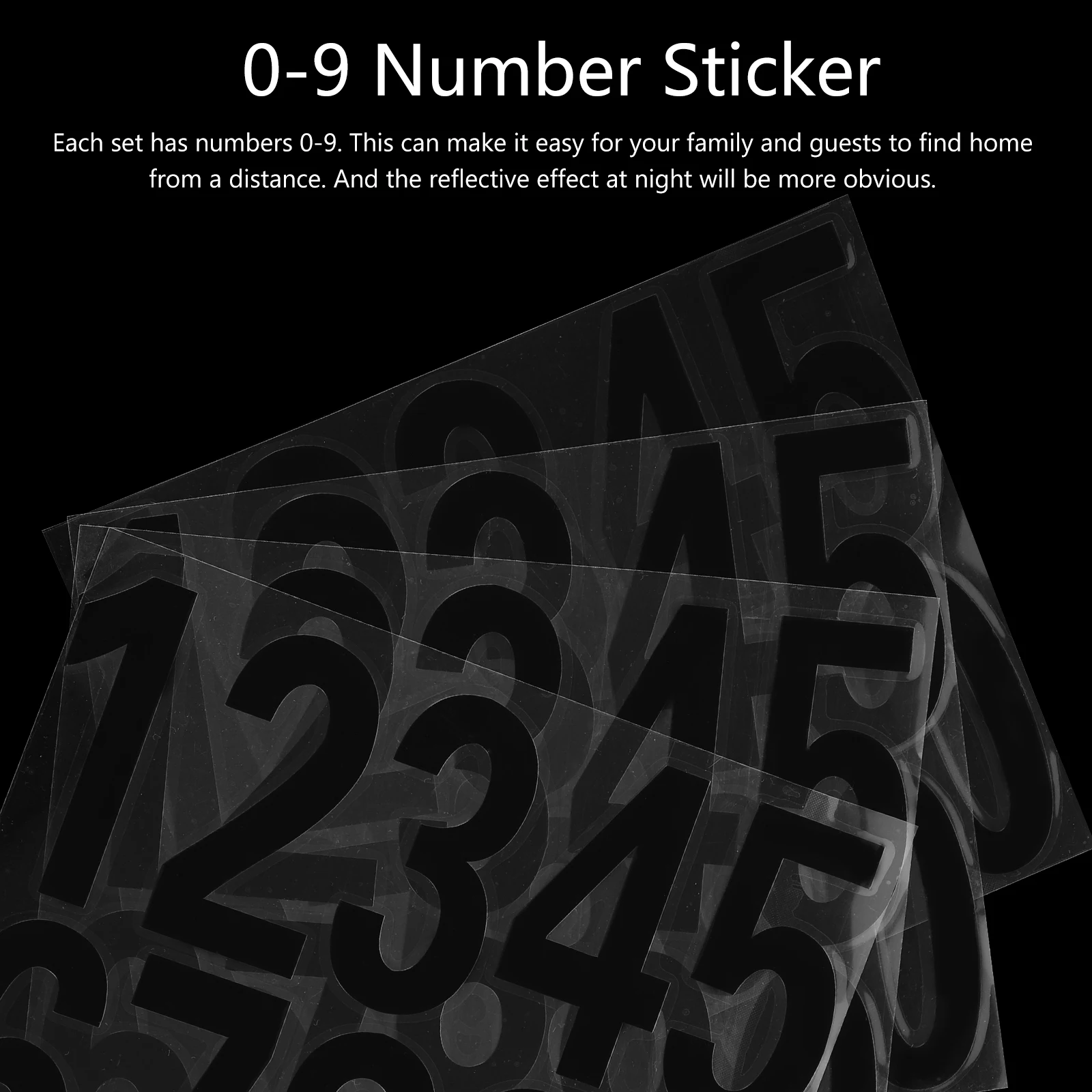 4 set Digital Reflective Stickers Numbers 4 Sets Waterproof Car Mailbox Address Decals House Door Number Sticker Folder
4 set Digital Reflective Stickers Numbers 4 Sets Waterproof Car Mailbox Address Decals House Door Number Sticker Folder
