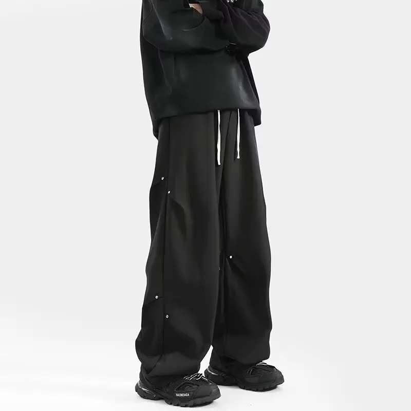 Мужские повседневные брюки American Sle с плиссировкой, прямым кроем, на подкладке, модные, свободного кроя, осенне-зимние, драпированные, с широкими штанинами...
Мужские повседневные брюки American Sle с плиссировкой, прямым кроем, на подкладке, модные, свободного кроя, осенне-зимние, драпированные, с широкими штанинами...