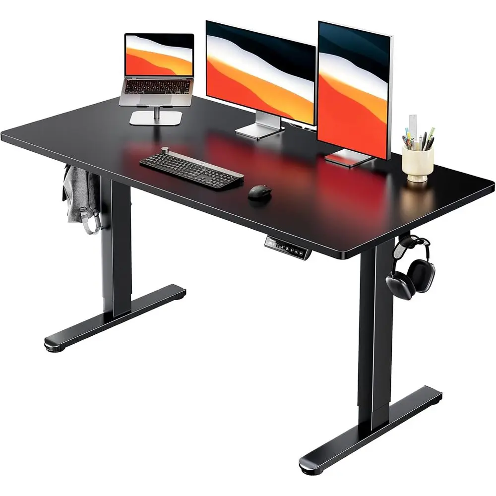 Adjustable Height Standing Desk, 4 Memory Settings, 55x27 Black Desk for Home Office
Adjustable Height Standing Desk, 4 Memory Settings, 55x27 Black Desk for Home Office