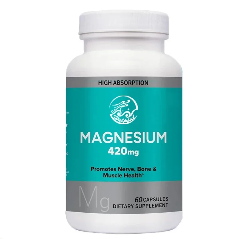 60 Capsules Glycine Magnesium 420mg, High Absorption Magnesium Supplement, Extra Strength, Promoting Bone and Muscle Health
60 Capsules Glycine Magnesium 420mg, High Absorption Magnesium Supplement, Extra Strength, Promoting Bone and Muscle Health