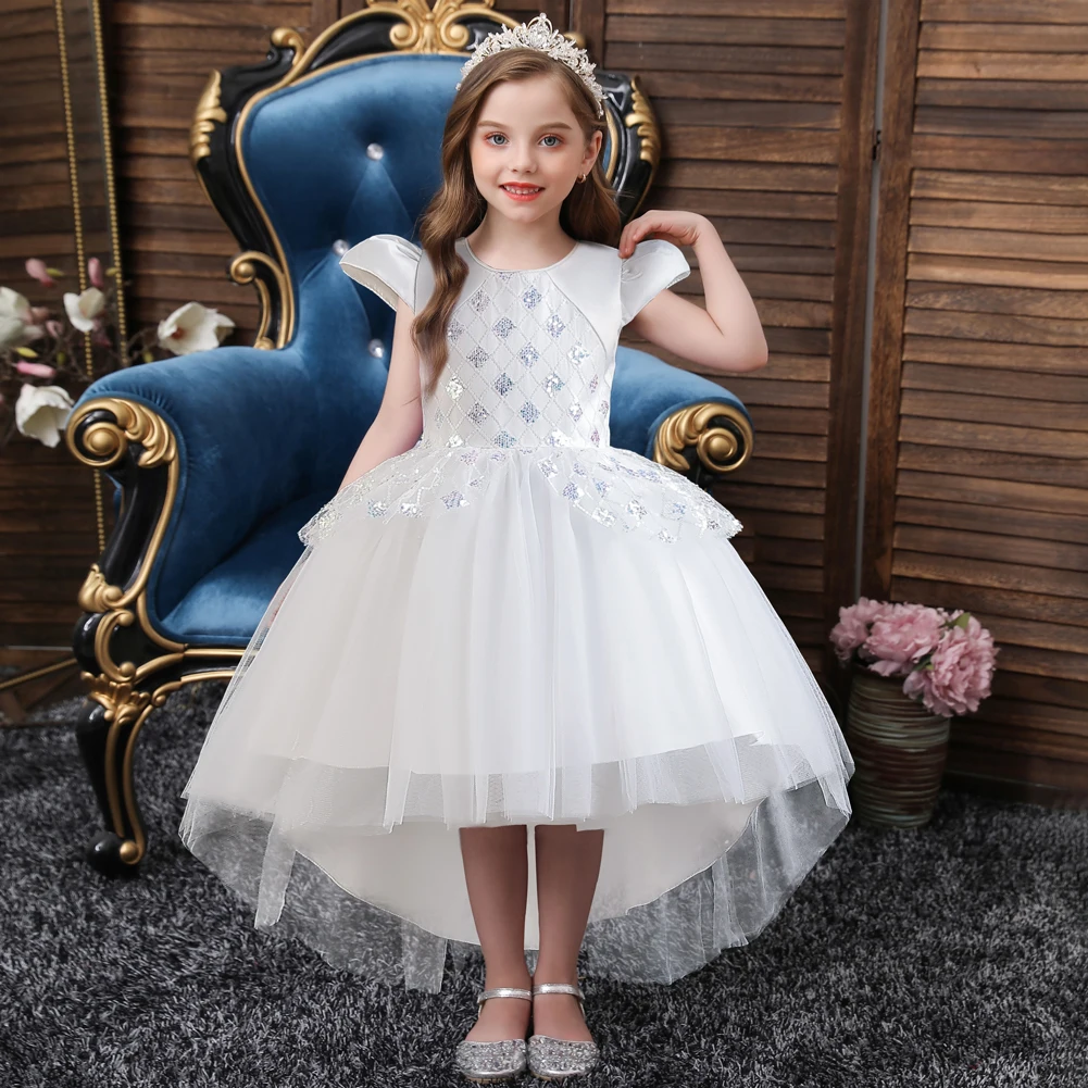 White Pattern Flower Girl Wedding Dress Luxury Shiny Princess Ball Gown For Kid Long Tail Pink Birthday Dresses For 6 Years
White Pattern Flower Girl Wedding Dress Luxury Shiny Princess Ball Gown For Kid Long Tail Pink Birthday Dresses For 6 Years