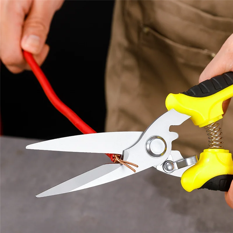 Stainless Steel Electrician Scissors Multifunction Manually Shears Groove Cutting Wire And Thin Steel Plate
Stainless Steel Electrician Scissors Multifunction Manually Shears Groove Cutting Wire And Thin Steel Plate