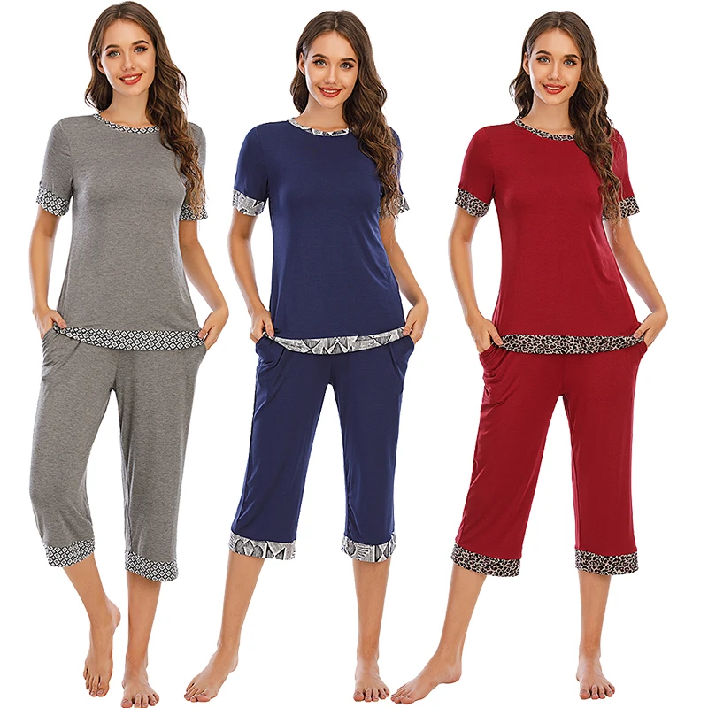 Aamikast Women's Pajamas Short Sleeve Shorts Modal Cotton Silk Home Wear Summer Thin Leisure 2-Piece Suit Woman Loungewear Sets
Aamikast Women's Pajamas Short Sleeve Shorts Modal Cotton Silk Home Wear Summer Thin Leisure 2-Piece Suit Woman Loungewear Sets