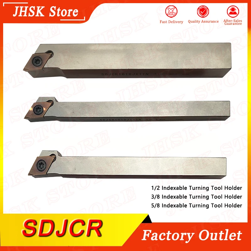 1/2 3/8 5/8 Indexable Turning Tool Holder SDJCR with 55 degrees Rhombic insert DCGT11 DCGT insert Carbide Turning inserts
1/2 3/8 5/8 Indexable Turning Tool Holder SDJCR with 55 degrees Rhombic insert DCGT11 DCGT insert Carbide Turning inserts