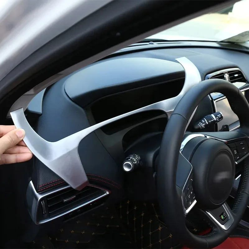 For Jaguar F-Pace F Pace X761 2015-2019 ABS Silver Car Dashboard Frame Cover Trim Sticker Interior Car Accessories 
For Jaguar F-Pace F Pace X761 2015-2019 ABS Silver Car Dashboard Frame Cover Trim Sticker Interior Car Accessories