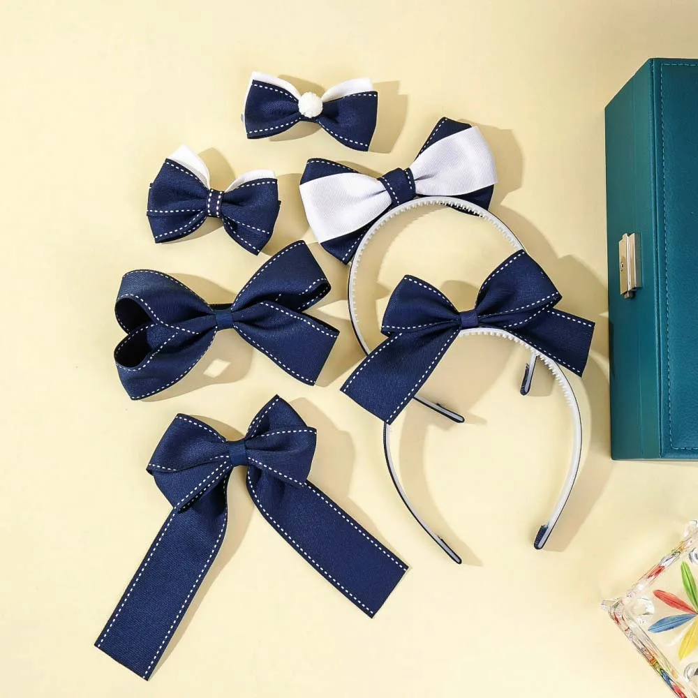 Navy Blue Hair Clips with Ribbon Bow for Girls Headbands Handmade Baby Ribbon Hair Barrette Sweet Children's Hair Accessories
Navy Blue Hair Clips with Ribbon Bow for Girls Headbands Handmade Baby Ribbon Hair Barrette Sweet Children's Hair Accessories