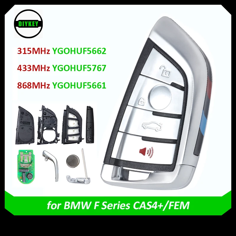 DIYKEY дистанционный смарт ключ-брелок 4 кнопки 315 МГц YGOHUF5662, 433 МГц YGOHUF5767, 868 МГц YGOHUF5661 PCF7945 для BMW серии F CAS4 +/FEM
DIYKEY дистанционный смарт ключ-брелок 4 кнопки 315 МГц YGOHUF5662, 433 МГц YGOHUF5767, 868 МГц YGOHUF5661 PCF7945 для BMW серии F CAS4 +/FEM